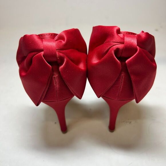 Journee Collection Womens 8 M Red Tanzi Stiletto Heel Pumps Sandals NIB JG0 - Picture 3 of 5